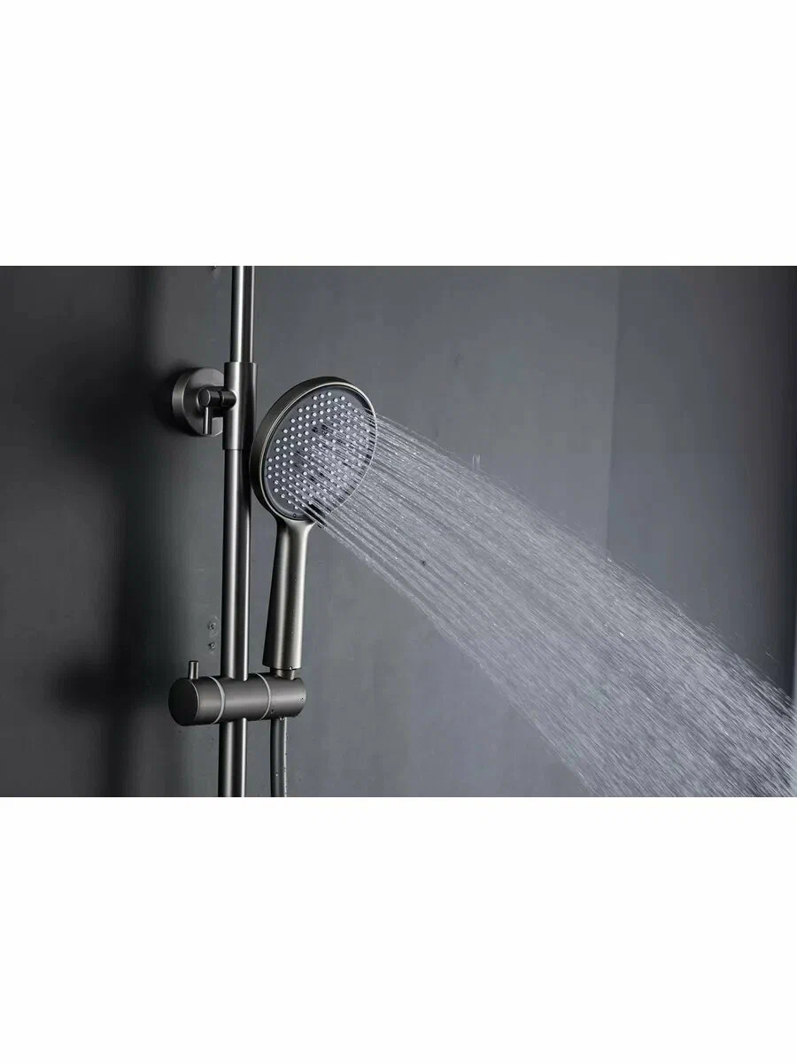 Душевая система Frap H85-9 F2485-9 оружейная сталь