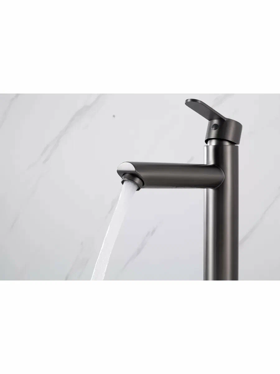 Высокий смеситель для раковины Frap H801-9 F10801-29 оружейная сталь