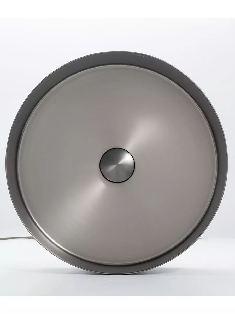 Накладная раковина D40 с донным клапаном Gappo GX101-9 оружейная сталь