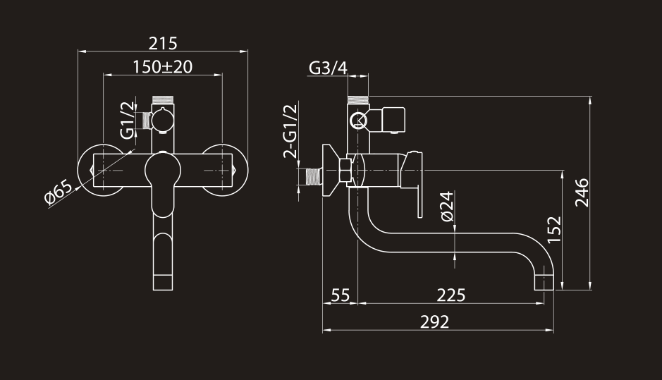 Душевая система Elghansa Shower Set 2306683-2L (Set-20) хром