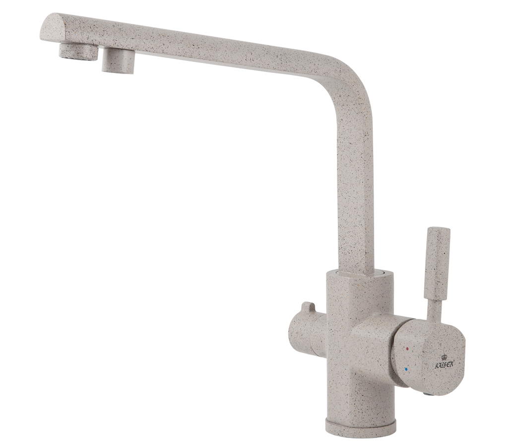 Смеситель для кухни с встроенным краном под питьевую воду Kaiser Decor 40144-4 Sandbeige