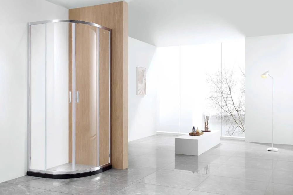 Душевое ограждение Aquatek 80*80 AQNAA2142-80 двери раздвижные 1/4 круга, хром