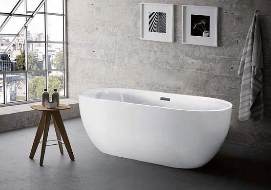 Отдельностоящая акриловая ванна Aquatek Афина 170*78 AQ-44778, с сливом-переливом и ножками