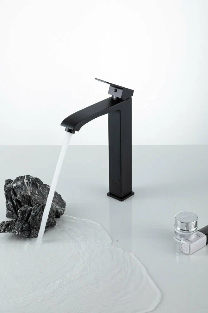 Высокий смеситель для раковины Frap H76-6 F1076-26 черный