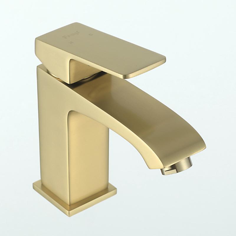 Смеситель для раковины Frap H76-3 F1076-3 золотой сатин