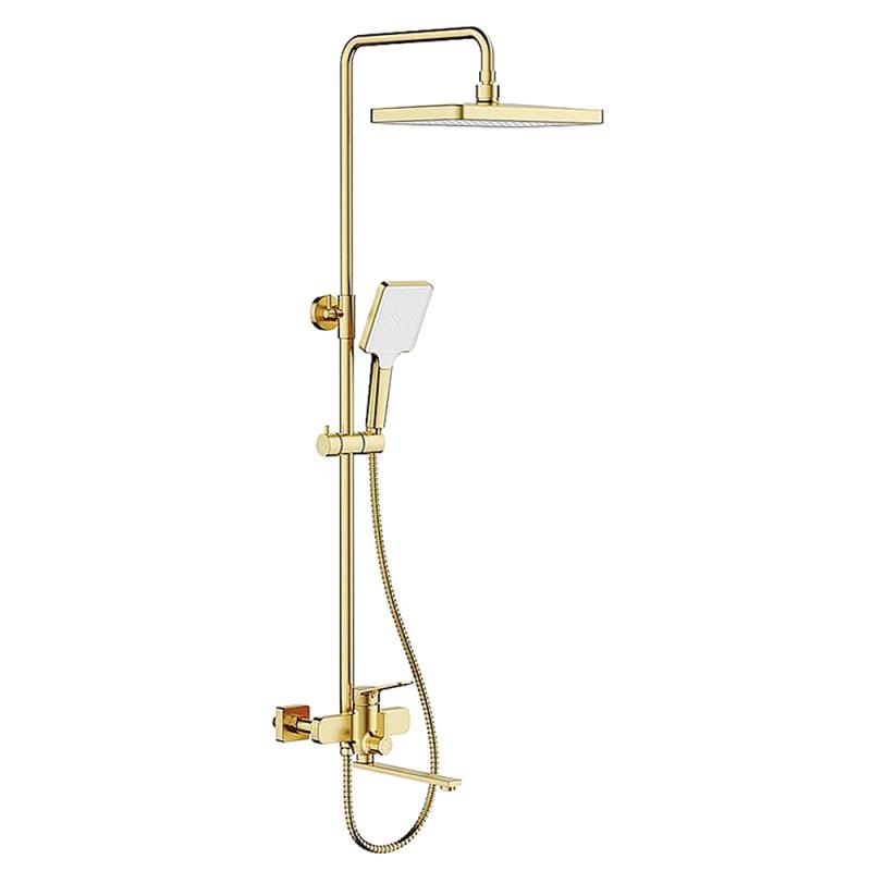 Душевая система Frap H61-3 F2461-3 золотой сатин