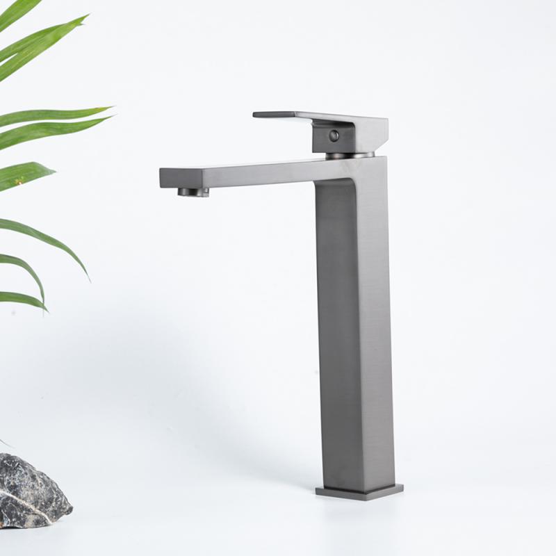 Высокий смеситель для раковины Frap H91-9 F1091-9 оружейная сталь