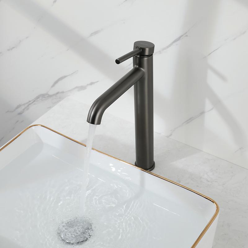 Высокий смеситель для раковины Gappo G06-9 G1006-29 оружейная сталь