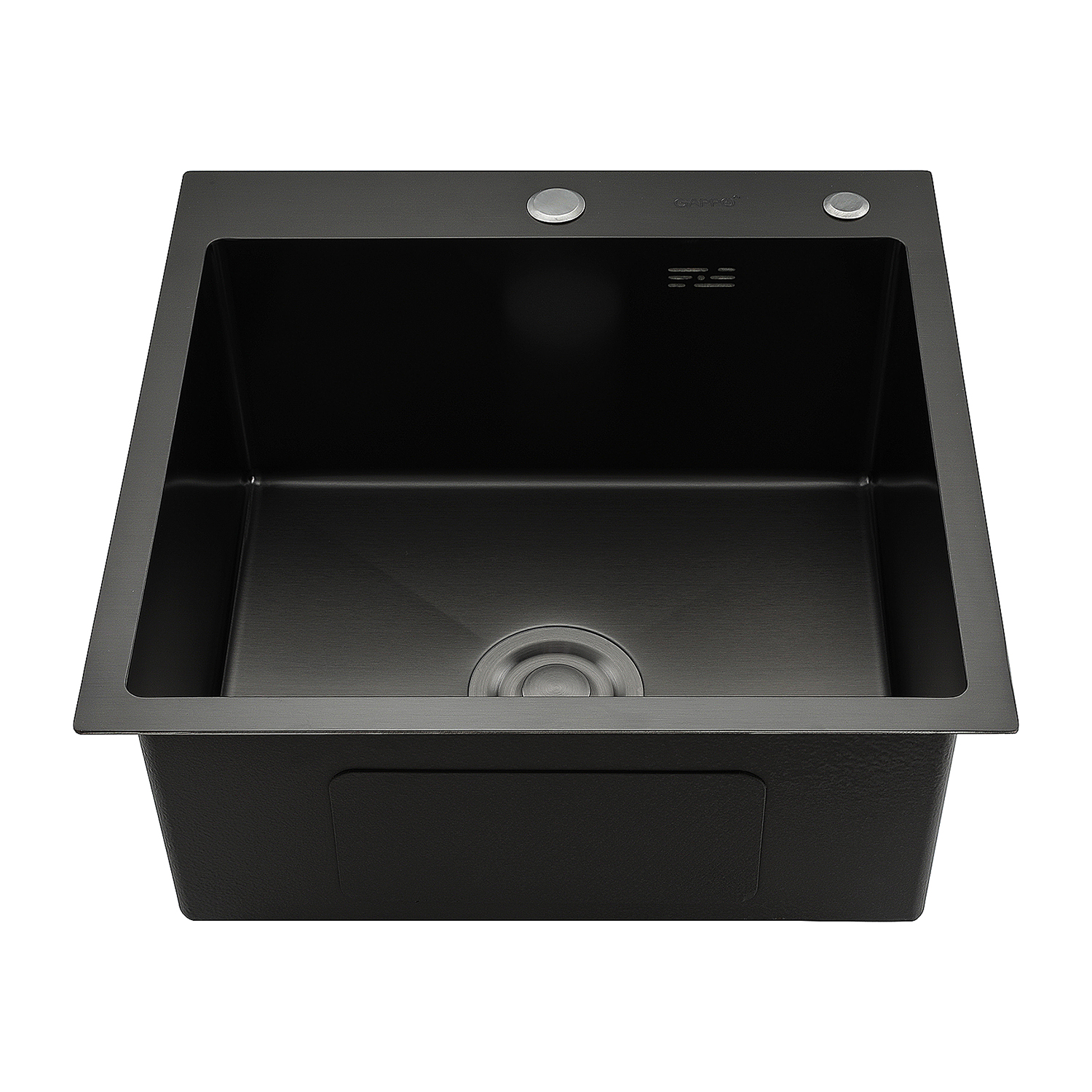 Мойка для кухни с коландером из нержавеющей стали Gappo GS5050-6 черная