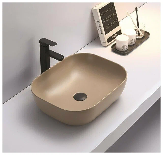 Накладная раковина CeramaLux 50 78104MC-1 капучино