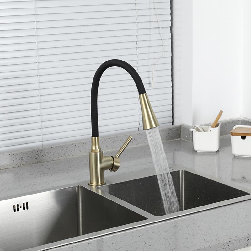 Смеситель для кухни Frap H44 F4044-3 золотой сатин