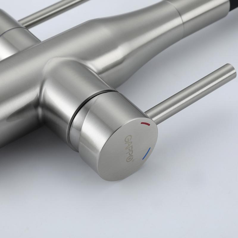 Смеситель для кухни с фильтром Gappo G4399-65 сатин