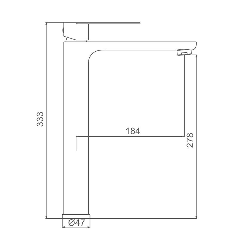 Высокий смеситель для раковины Frap H806-9 F10806-29 оружейная сталь