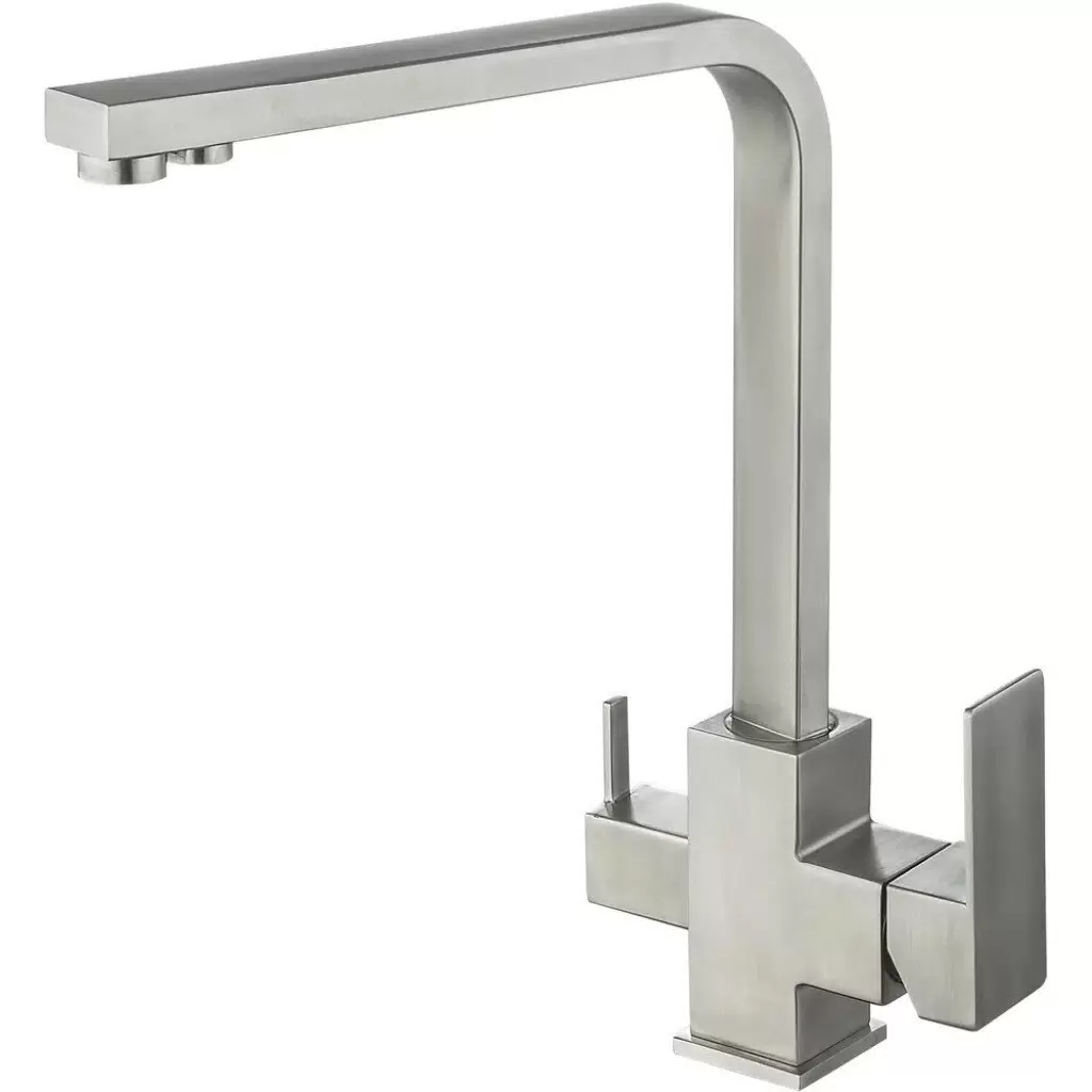 Смеситель для кухни с подключением фильтра Frap H802 F43802 сталь