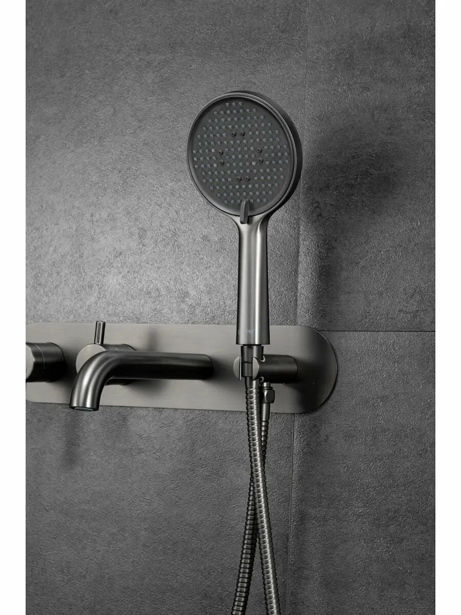 Смеситель для ванны встраиваемый Gappo G06-9 G3306-9 оружейная сталь