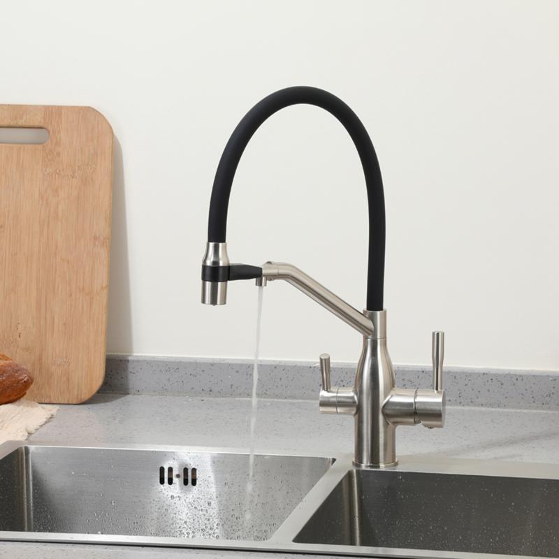 Смеситель для кухни с фильтром Frap H97 F4397-5 сатин