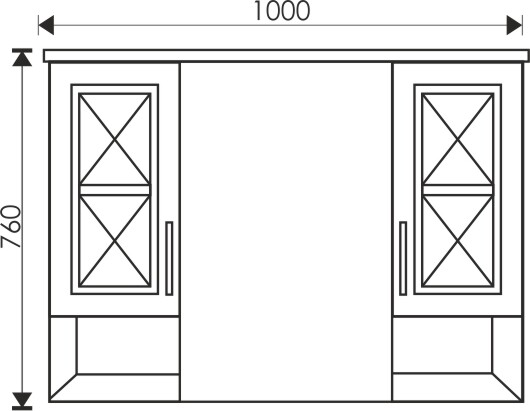 Шкаф-зеркало EvaGold Duglas 105 №2