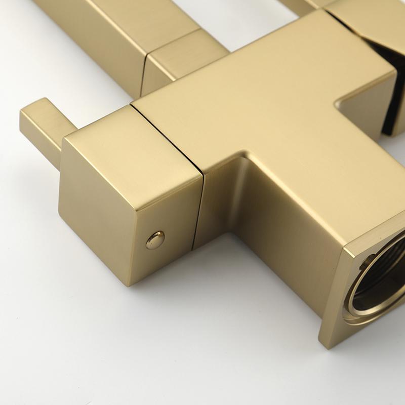 Смеситель для кухни с фильтром Gappo G95 G4395-53 золотой сатин