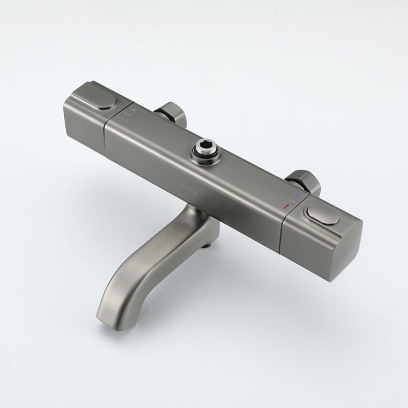 Душевая система с термостатом Gappo G91 G2491-9 оружейная сталь