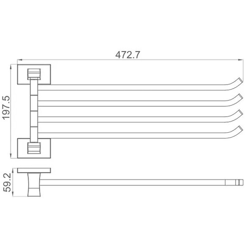 Полотенцедержатель поворотный Gappo G07 G0714