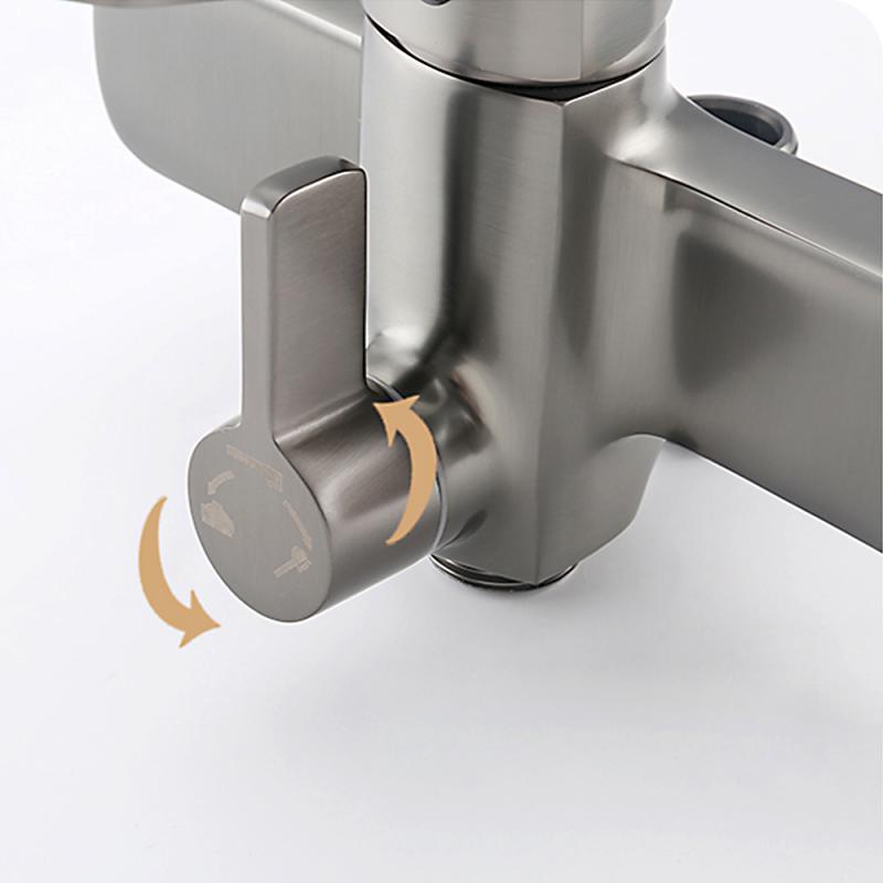 Душевая система Frap H62-9 F2462-9 оружейная сталь