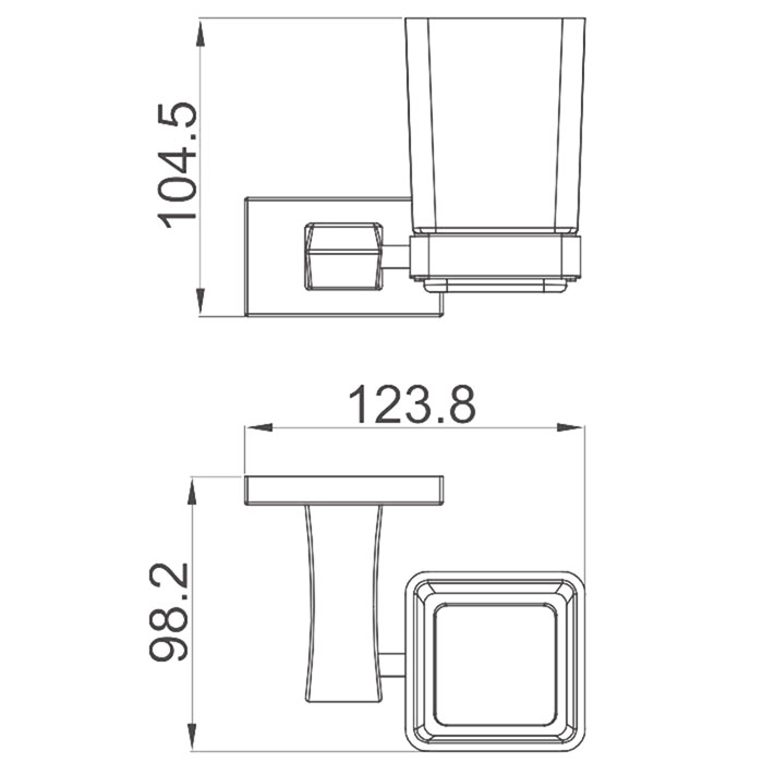 Стакан для ванной Gappo G07-6 G0706-6 черный
