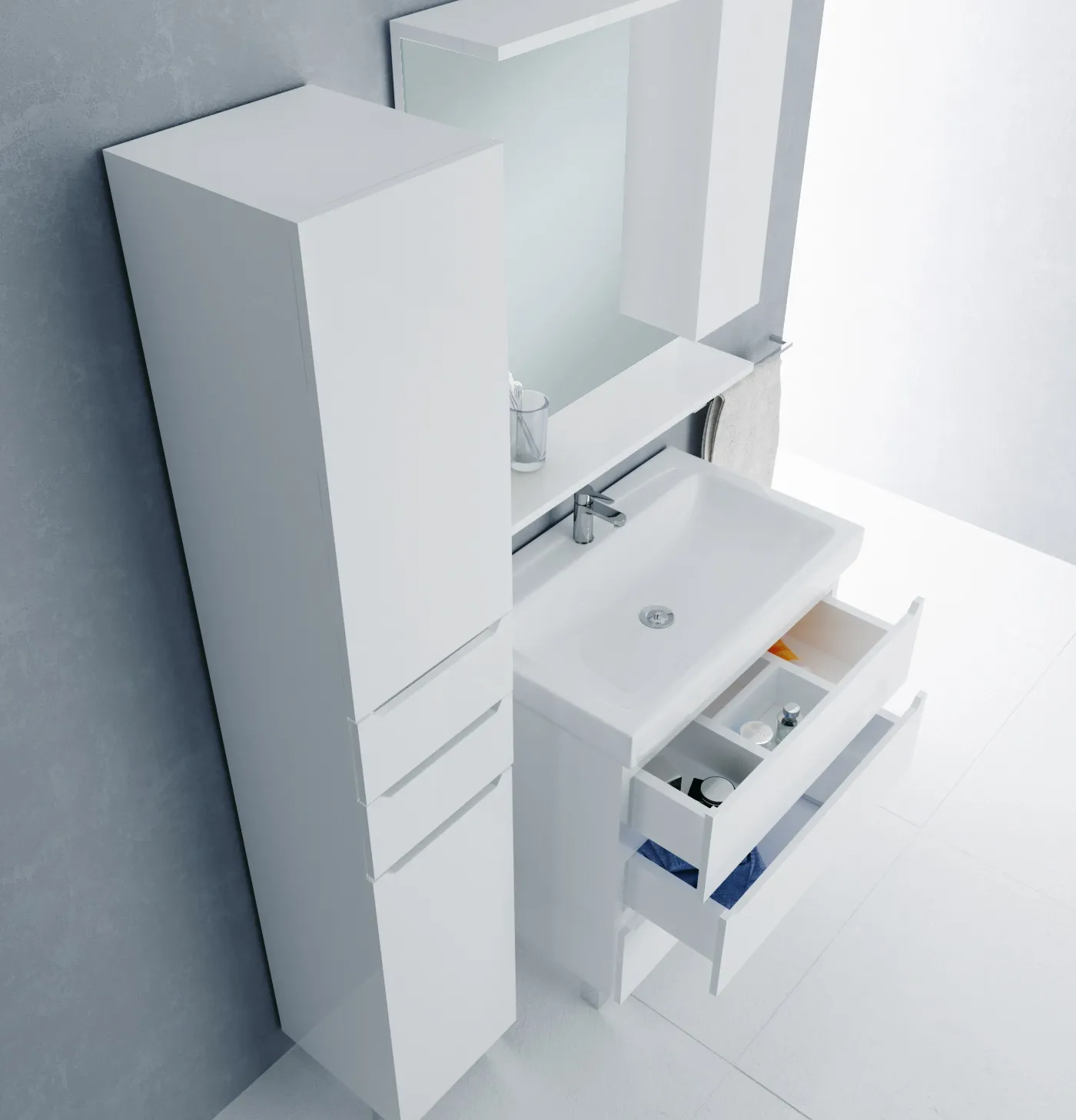 Пенал 1Marka Кода 35Н 2д. 2в.я. Белый глянец