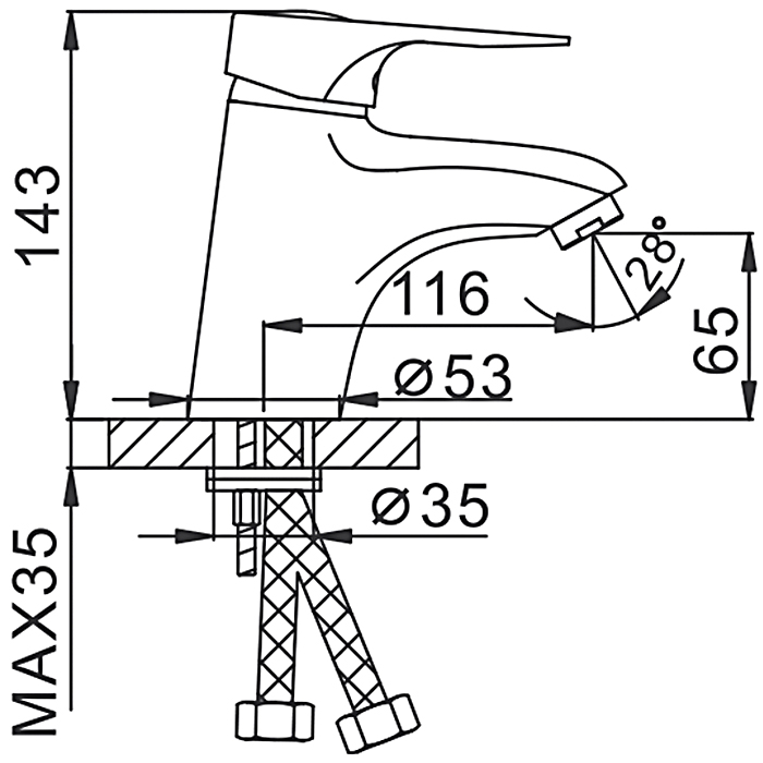 Смеситель для раковины Frap H04 F1004