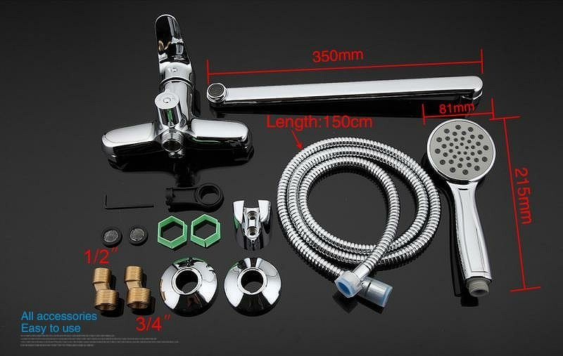 Смеситель для ванны Gappo G36 G2236 хром
