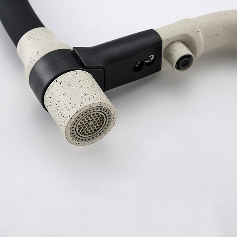 Смеситель для кухни с гибким изливом и фильтром Gappo G4398-81 песочный-черный