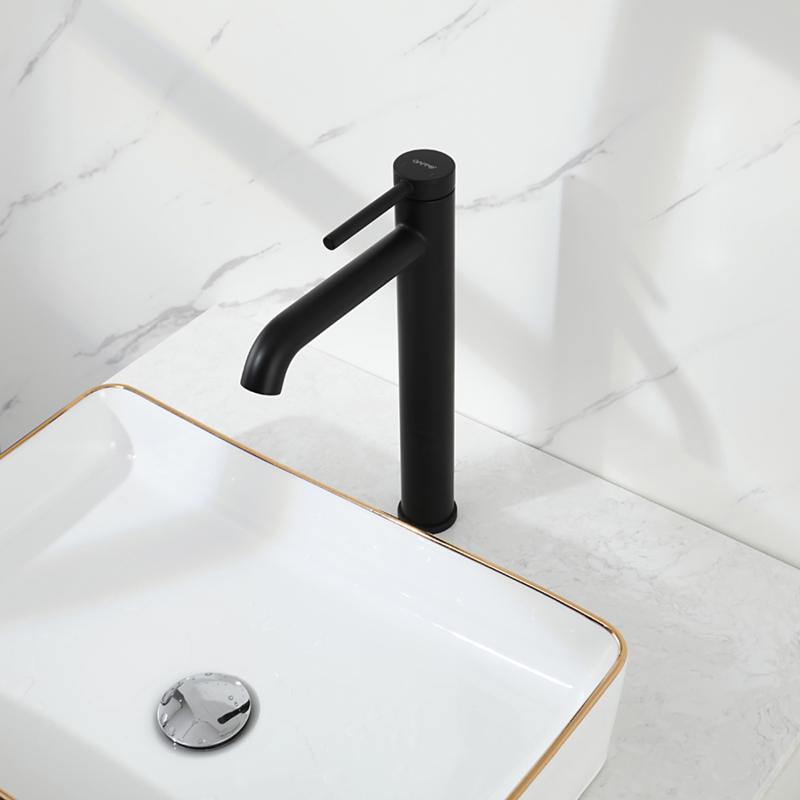 Высокий смеситель для раковины Gappo G06-6 G1006-26 черный