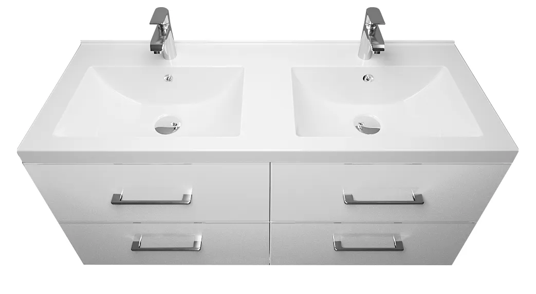 Раковина двойная Marka One Duo 120 Polytitan