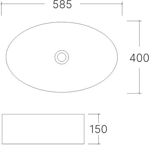 Накладная раковина Evagold A252 на столешницу