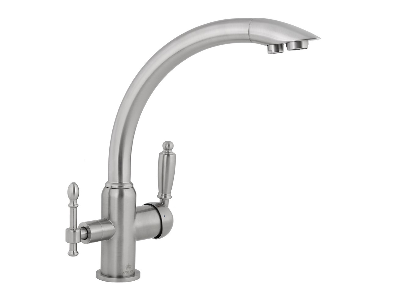 Смеситель для кухни с встроенным краном под питьевую воду Kaiser Vincent 31244-2 Silver