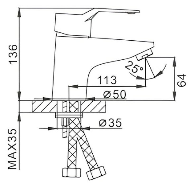 Смеситель для раковины Frap F1063