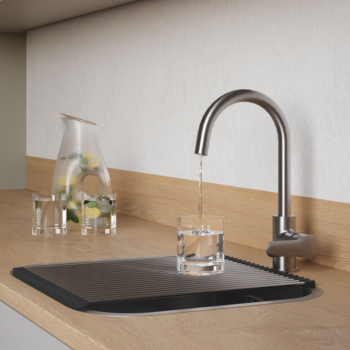 Смеситель для кухни с подключением фильтра Iddis Cuba CUBBNFJi05 сатин