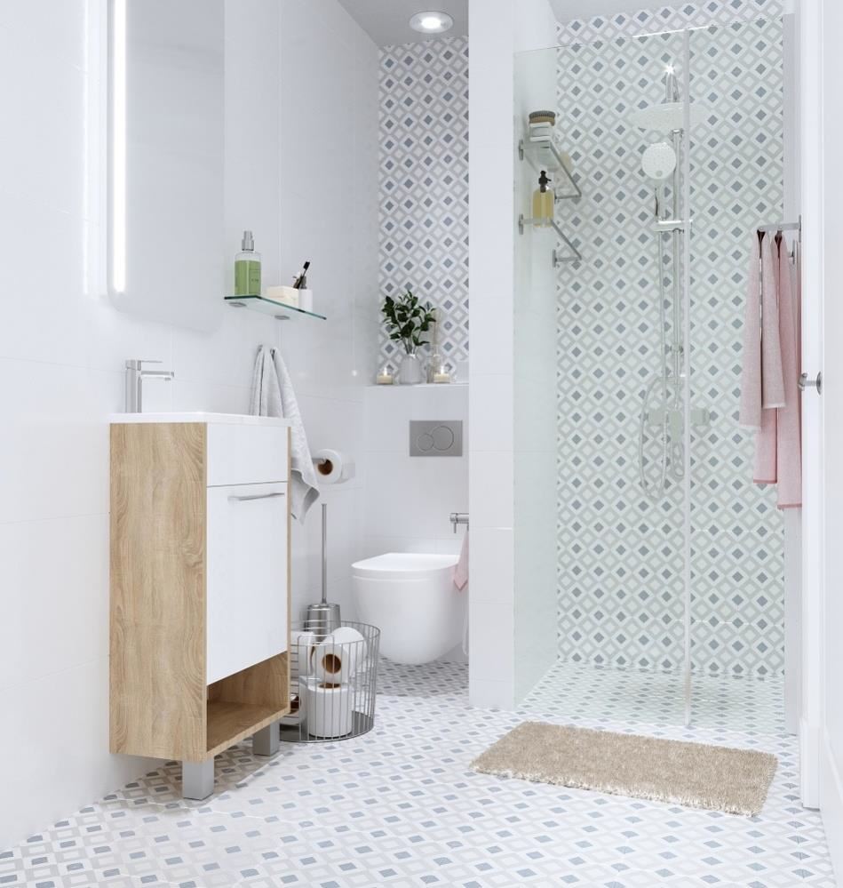 Тумба с раковиной 1Marka Lira 40Н 1д. Дуб Сонома L