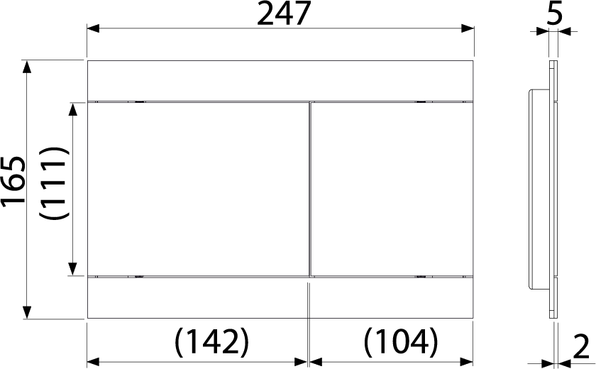 Кнопка для смыва инсталляции Alcaplast Flat Wood Fun-Antic