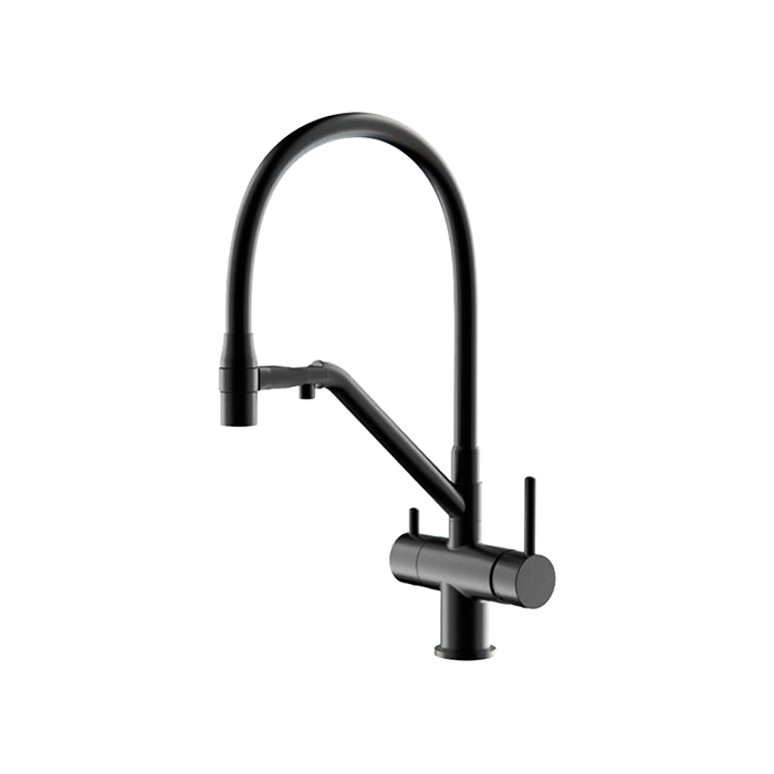 Смеситель для кухни с гибким изливом и фильтром Gappo G4398-86 черный