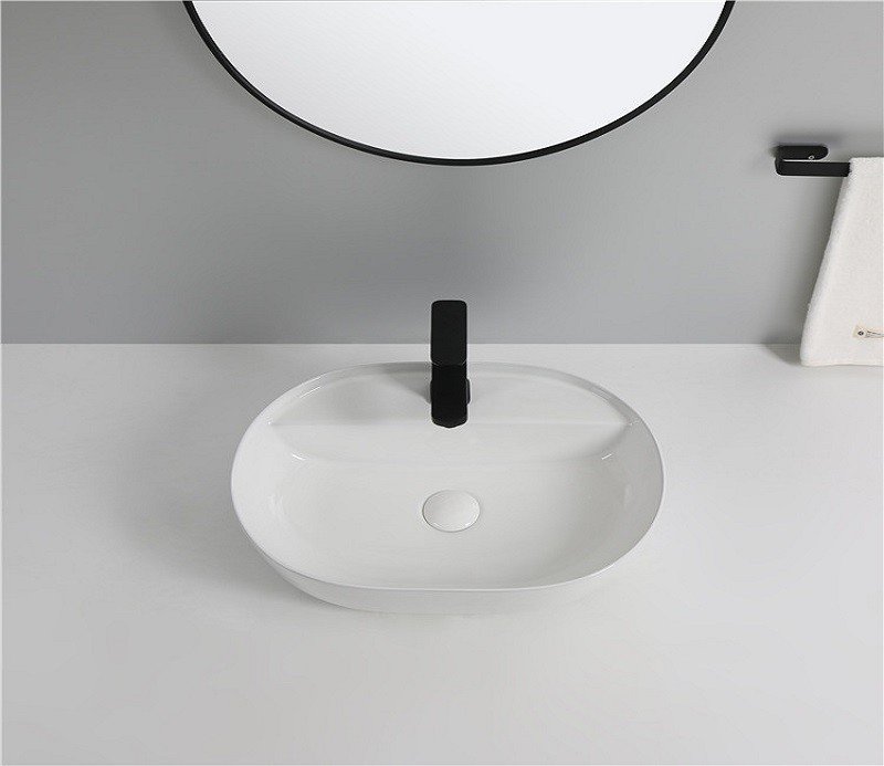 Накладная раковина CeramaLux 61 N D1346 белая