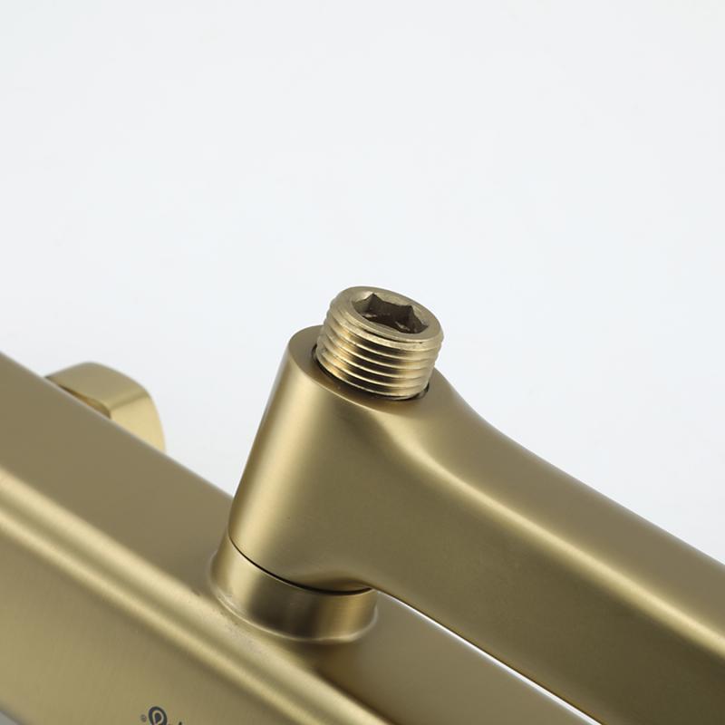 Душевая система с термостатом Gappo G91 G2491-3 золотой сатин