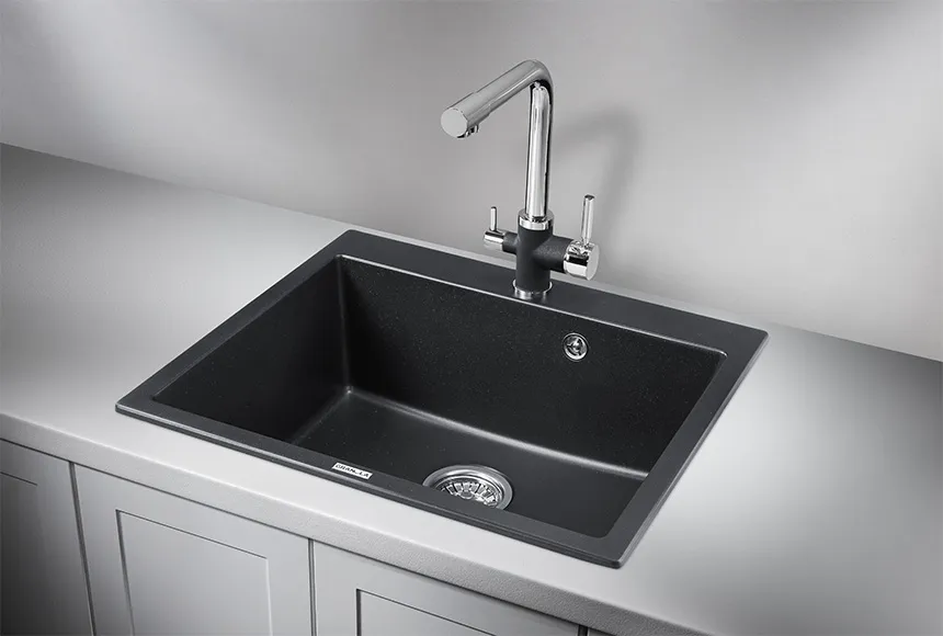 Кухонная мойка Granula GR-6001 Шварц (черный металлик)