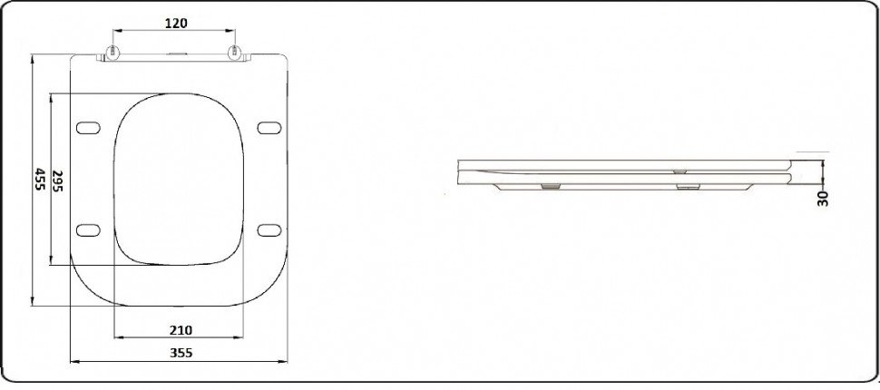 Унитаз-компакт напольный CeramaLux NS 2170-18 черный глянцевый