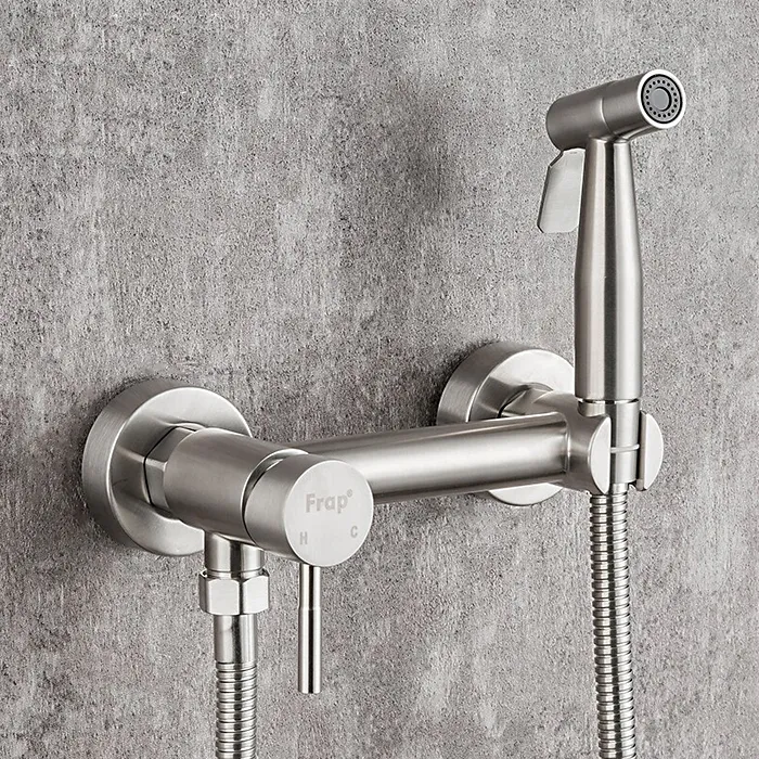 Смеситель с гигиеническим душем Frap F7503-5 сталь