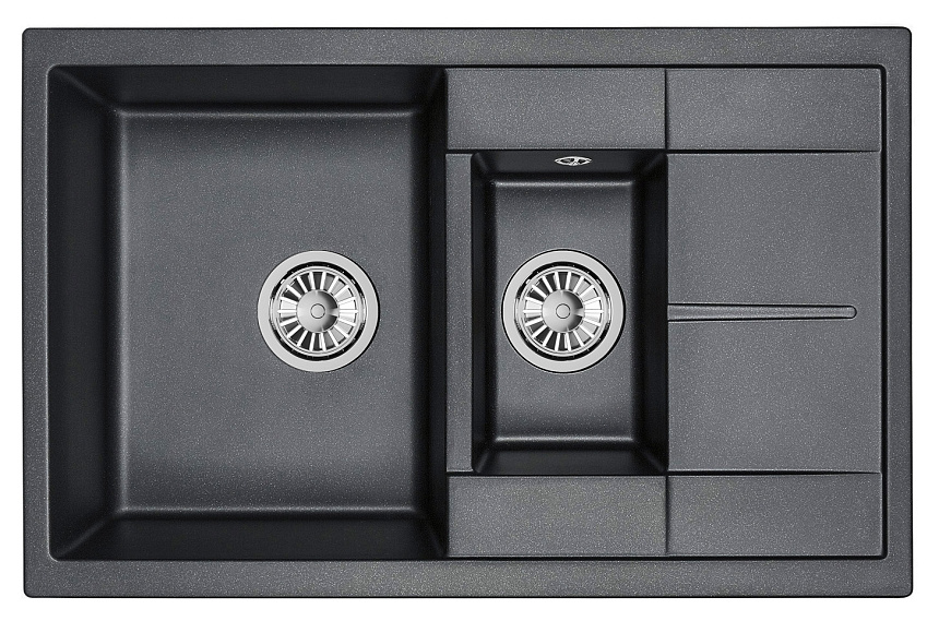 Кухонная мойка Granula GR-7802 Шварц (черный металлик)