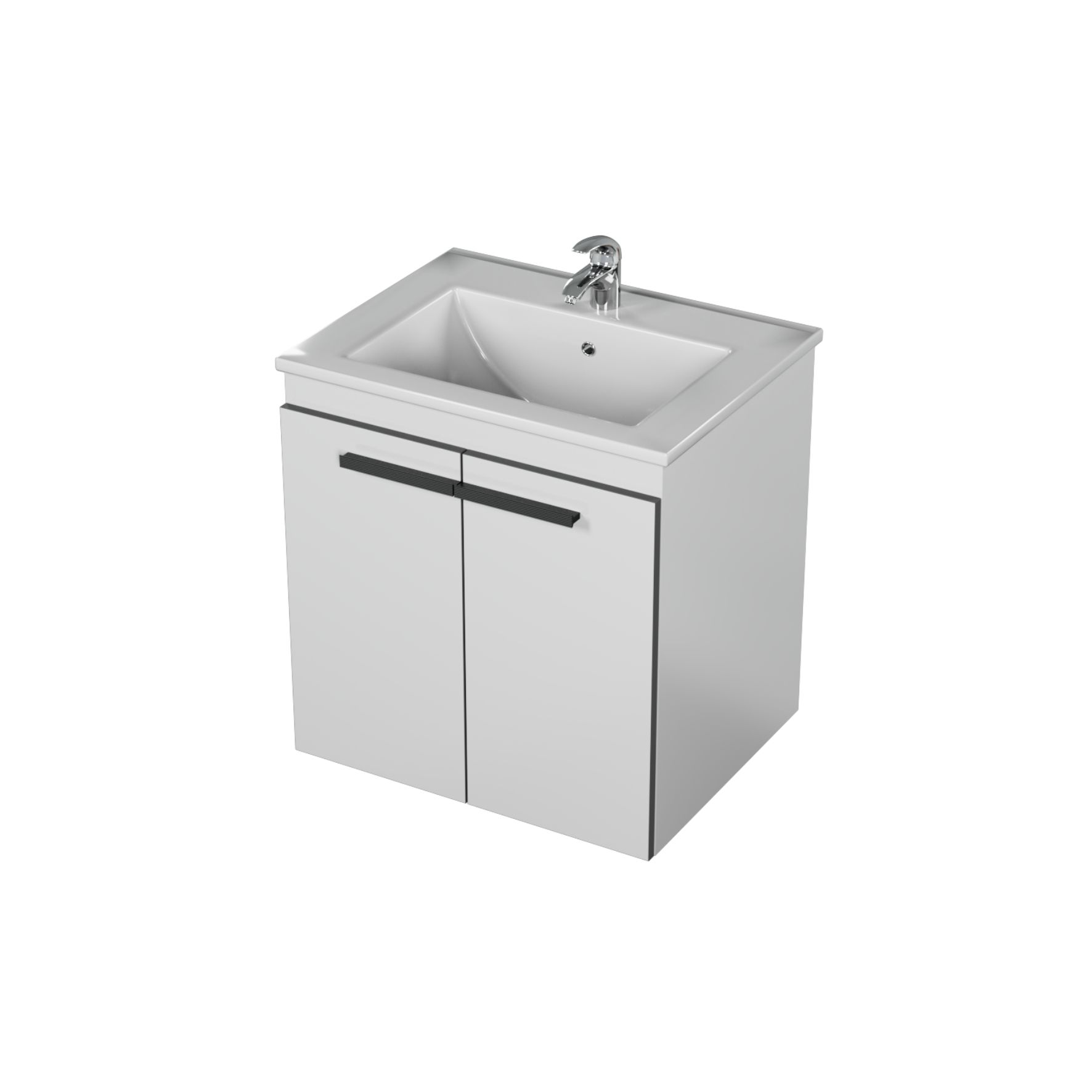 Подвесная тумба Nova Vector 60 белая разобранная (Next-60)