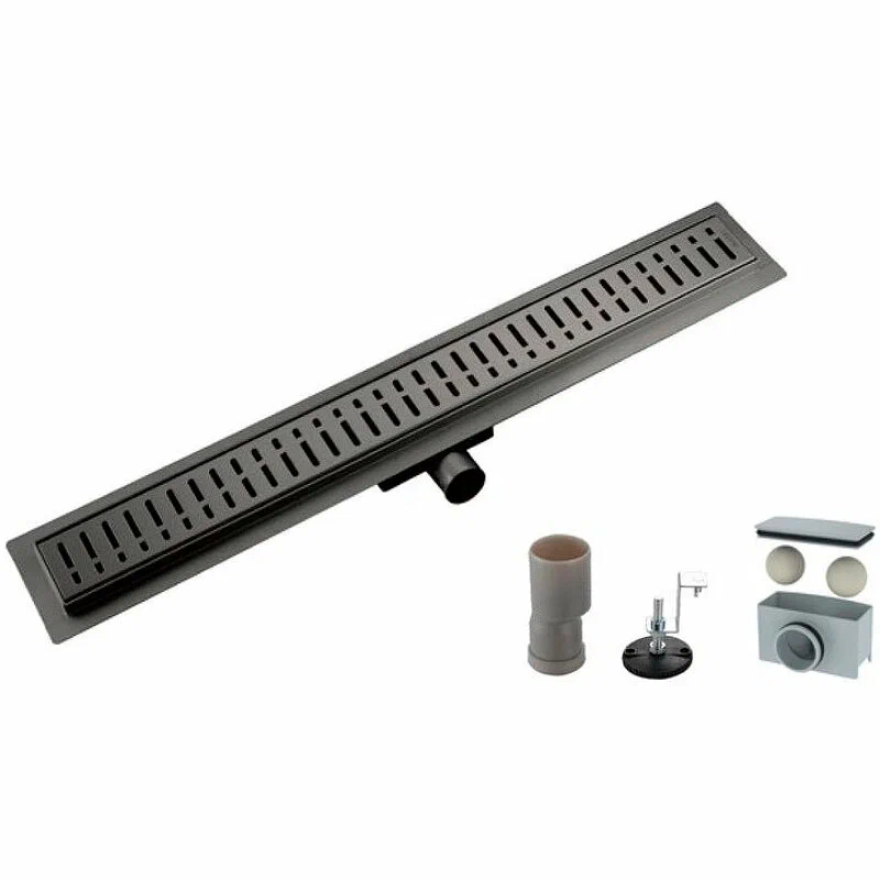 Душевой трап 60 см с комбинированным затвором Gappo G86007-39 оружейная сталь