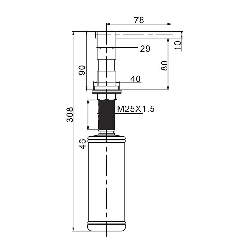 Дозатор жидкого мыла Gappo G404 хром