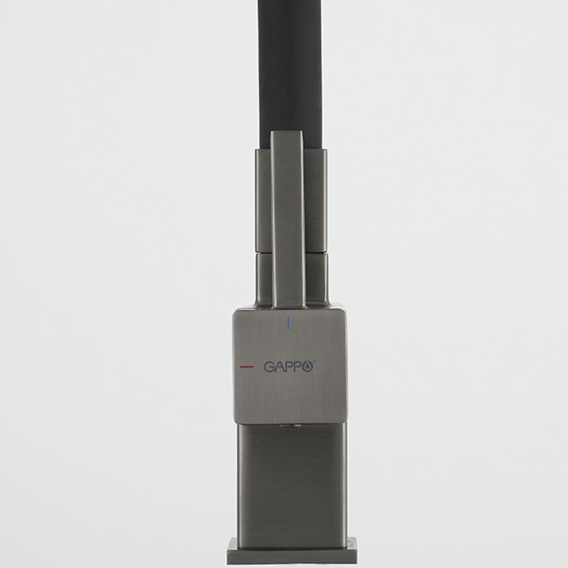Смеситель для кухни с фильтром Gappo G95 G4395-39 оружейная сталь