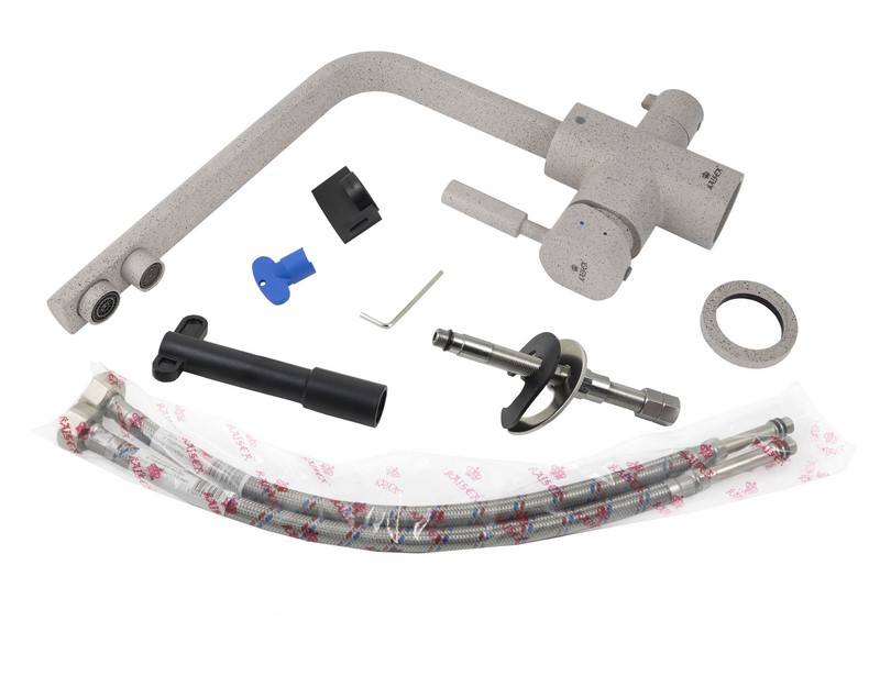 Смеситель для кухни с встроенным краном под питьевую воду Kaiser Decor 40144-4 Sandbeige